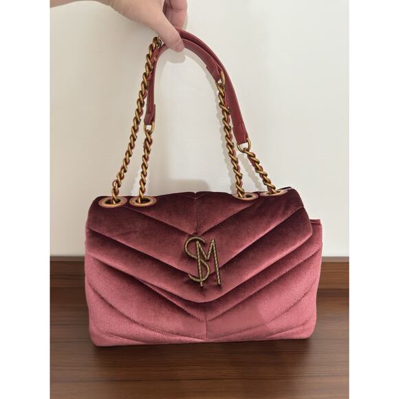 Steve Madden Bcoleman Velvet Bag Rusty Pink Viral Shoulder Bag-NEW IN BOX - Picture 2 of 6